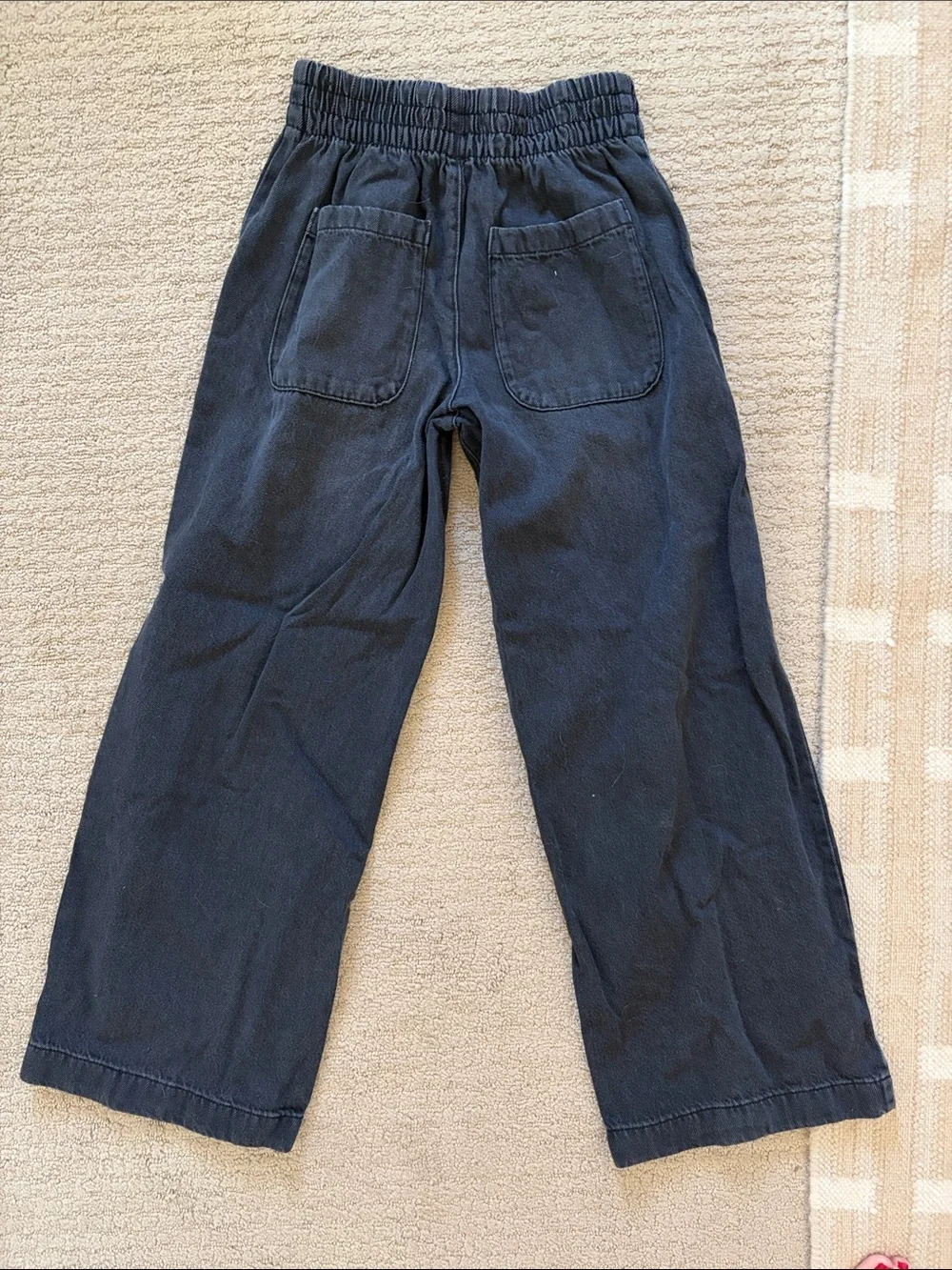 Girls Zara Black Wide-Leg Jeans